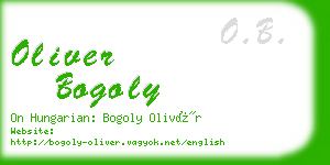 oliver bogoly business card